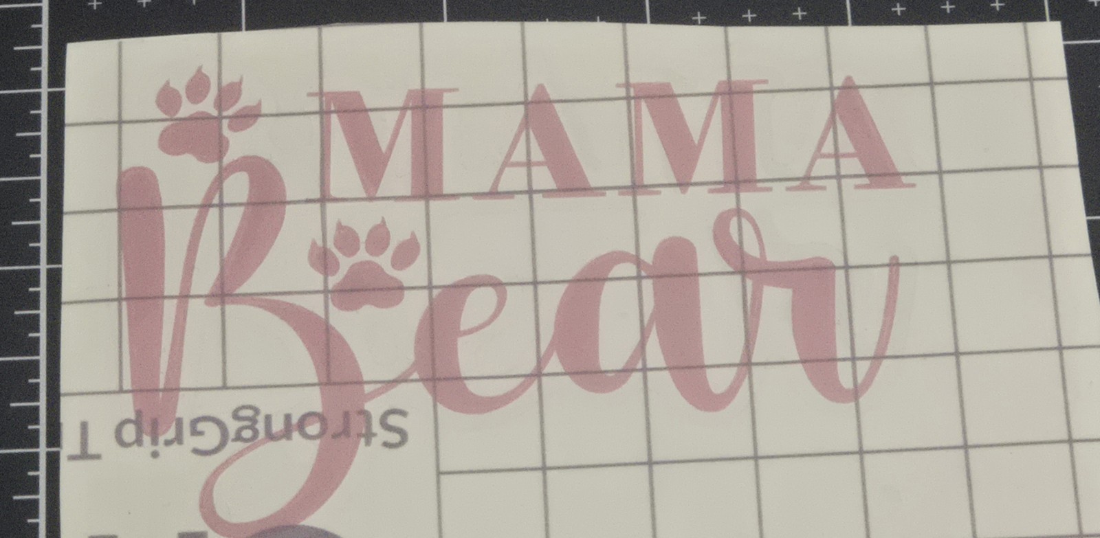 MAMA BEAR WINDOW DECAL/STICKER PINK 4 INCHES WIDE X 2.75 ” TALL PERMANENT VINYL