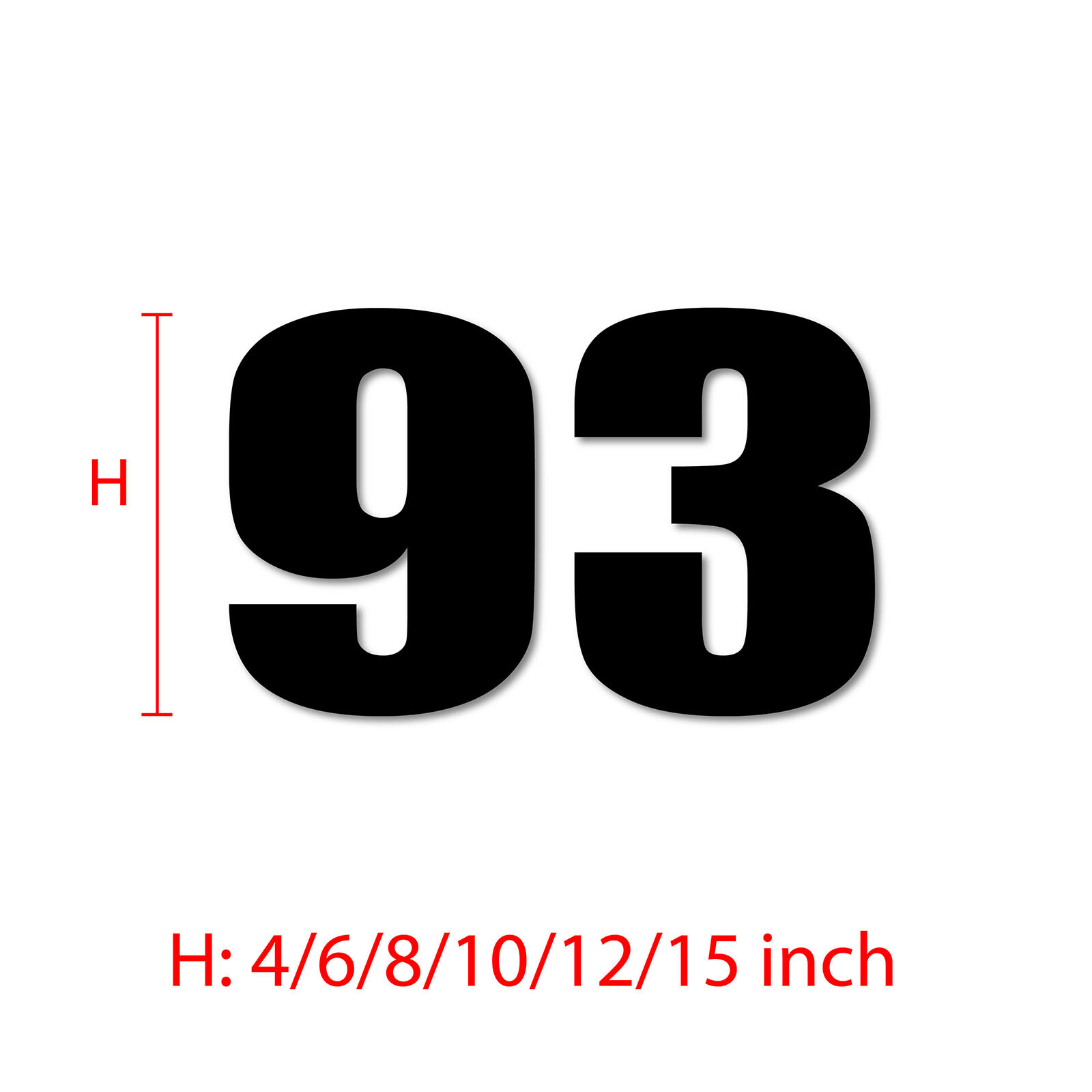 Custom Track Day Car Door Die Cut Autocross Separated Numbers Sticker – Racingx2