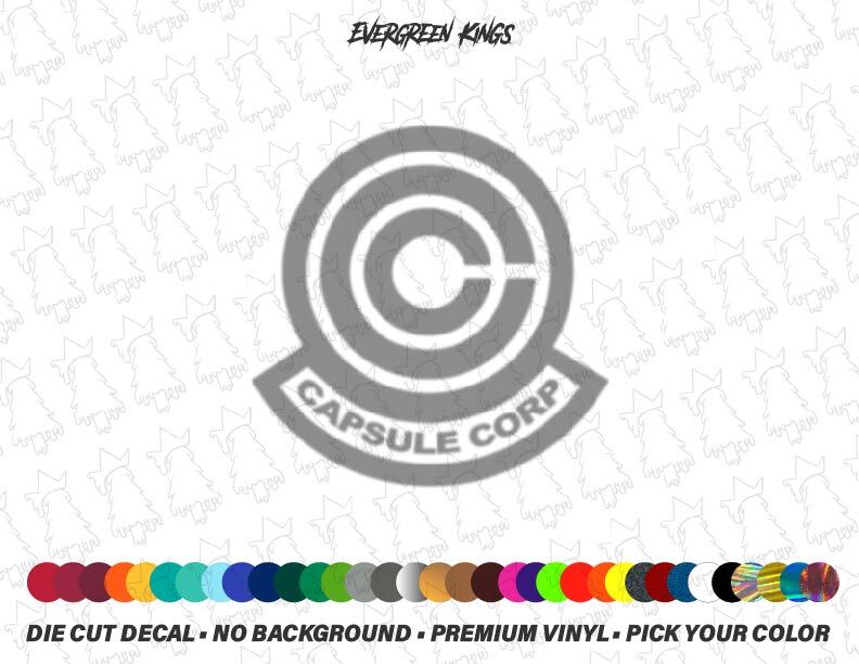 CAPSULE CORP – Decal Sticker Dragon Ball Anime Japan JDM Logo – Pick Your Color