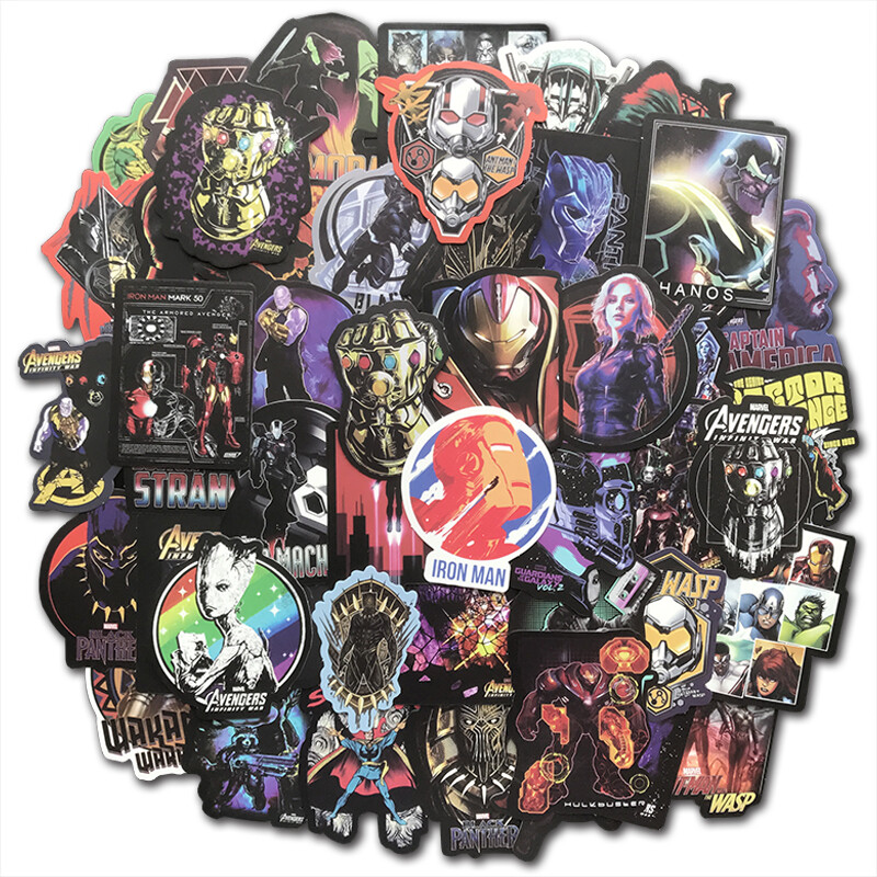 100Pcs Heroes Stickers JDM Car Motorcycle Racing Helmet Vinyl ATV UTV Decals Lot