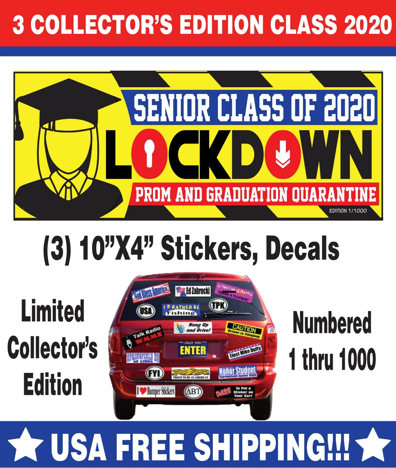 Social Distance Class Of 2020 Decal Stickers Social Distancing 3 10X4 Historical
