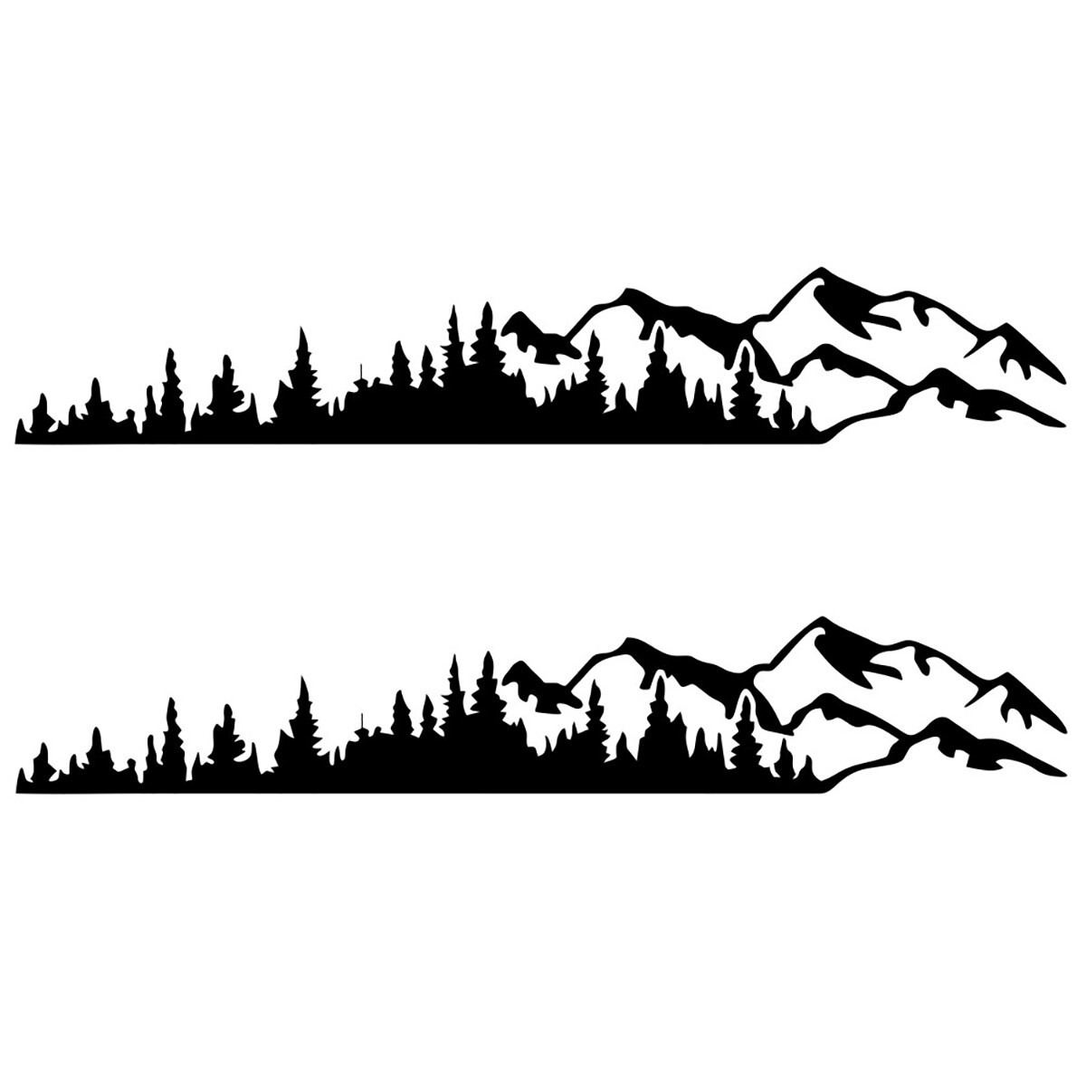 For Camper RV Trailer Truck Car Body Forest Mountain Graphic Stickers Decal