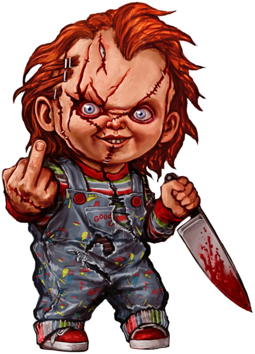 Chucky Horror Car Window Vinyl Decal Halloween Weatherproof Sticker 7″ -12″