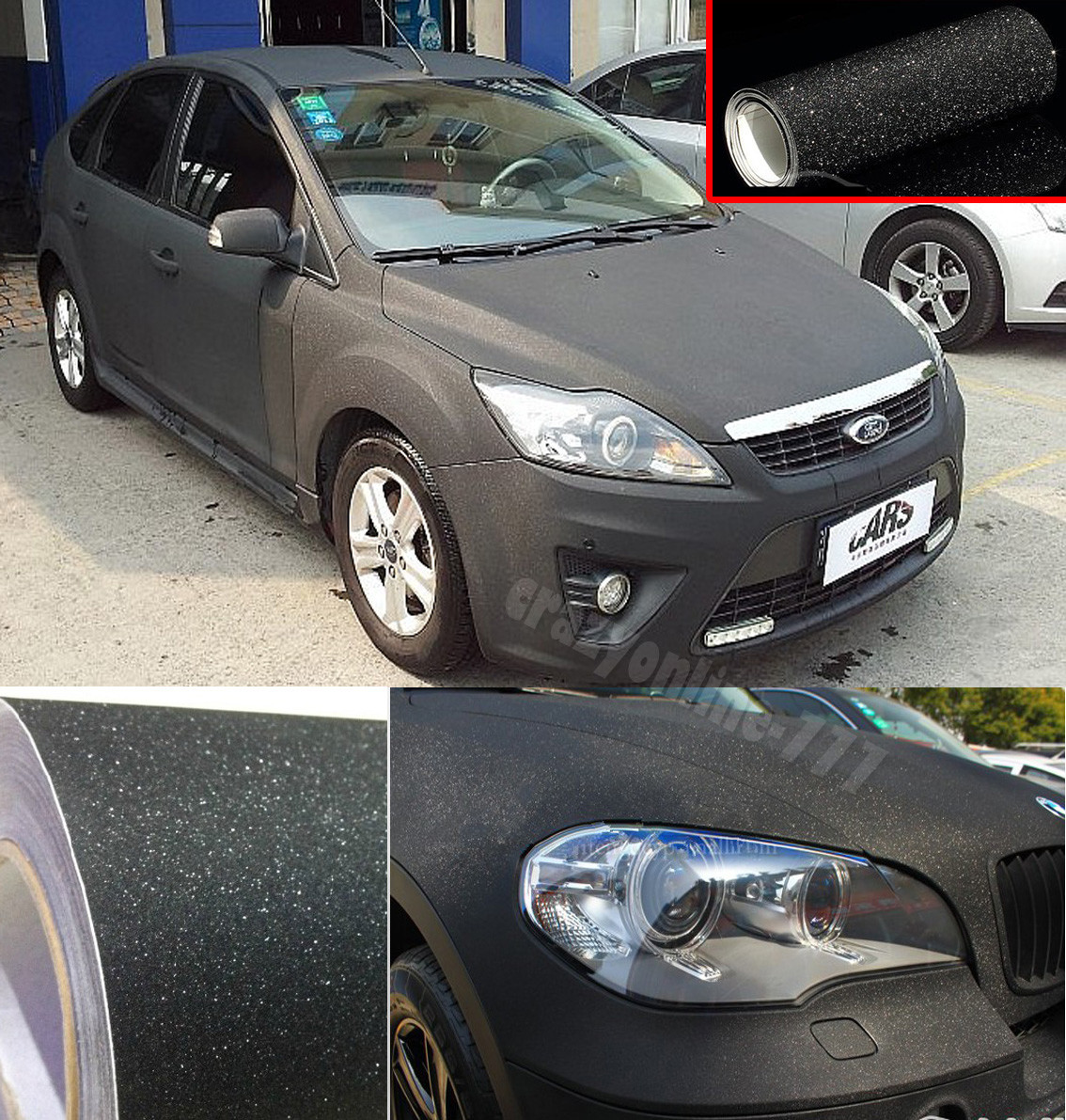 Bk Theme Car Pearl Metal Mirror Matte Chrome 3D 4D Strip Vinyl Wrap Sticker ABUS
