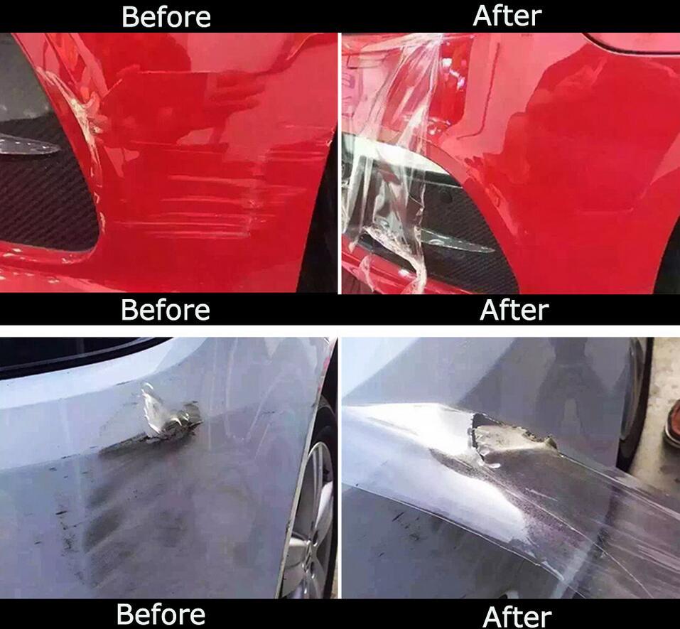 Glossy Invisible Clear Car Paint Protective Vinyl Film Wrap Sticker Bubble Free