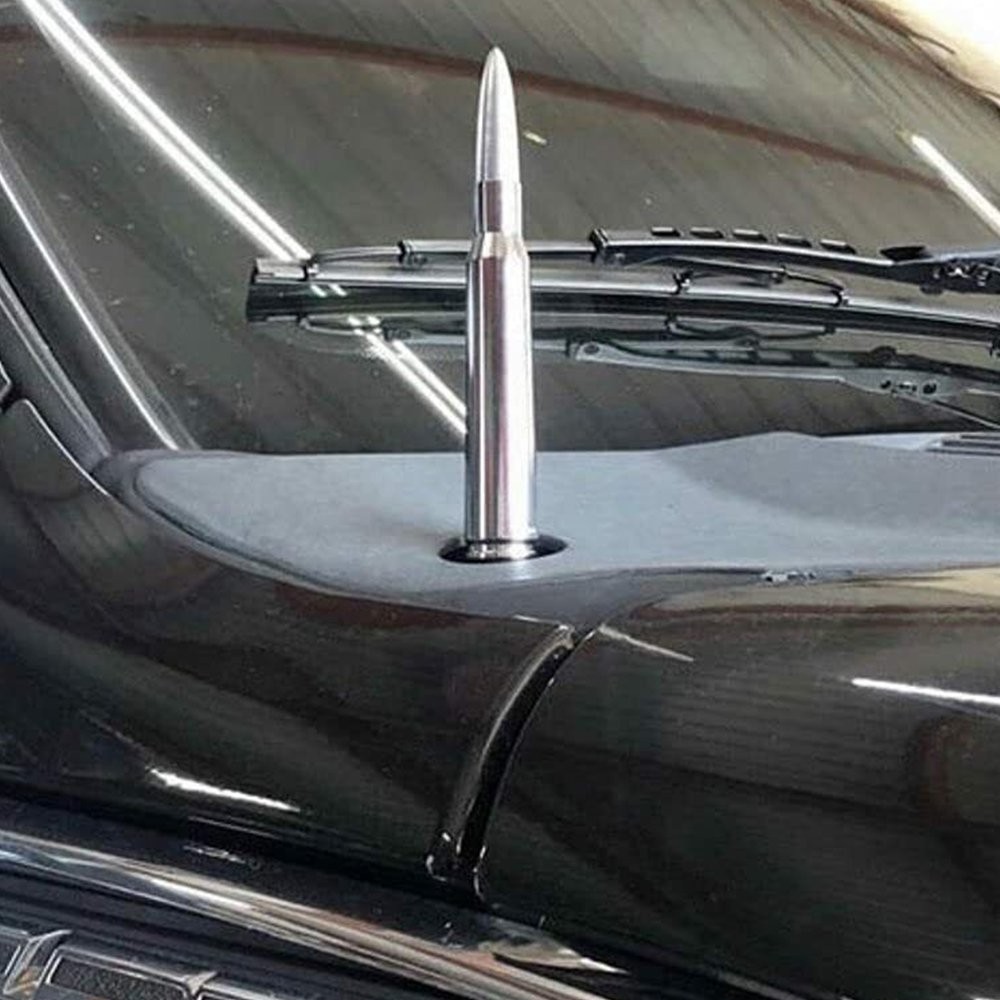 50 Cal Silver Bullet Antenna Heavy Gauge CNC Machined Billet Short For Fo A
