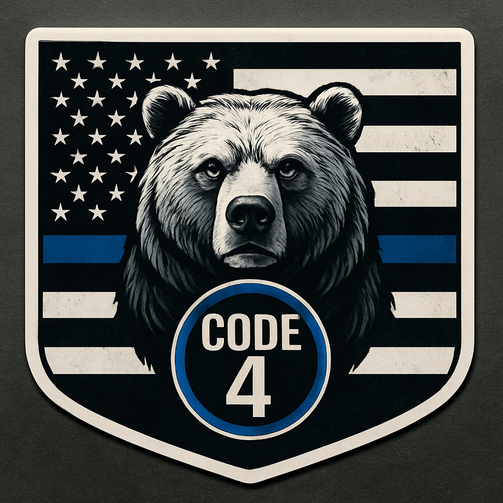 Thin Blue Line Sticker Code 4,Black White and Blue Stripe American Flag Car