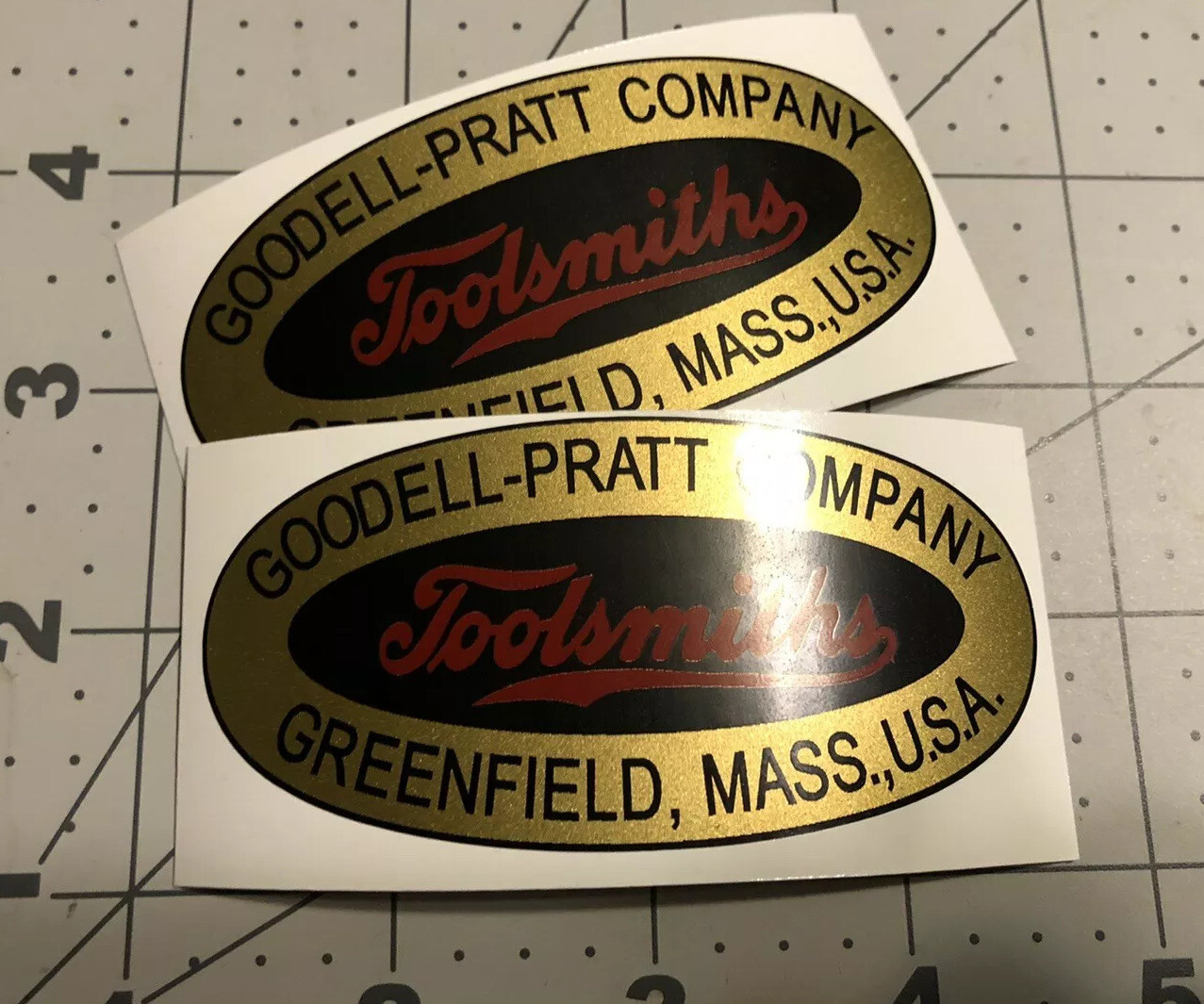 Goodell-Pratt Company, Greenfield, Mass U.S.A. Toolsmiths Decals reproduction 2