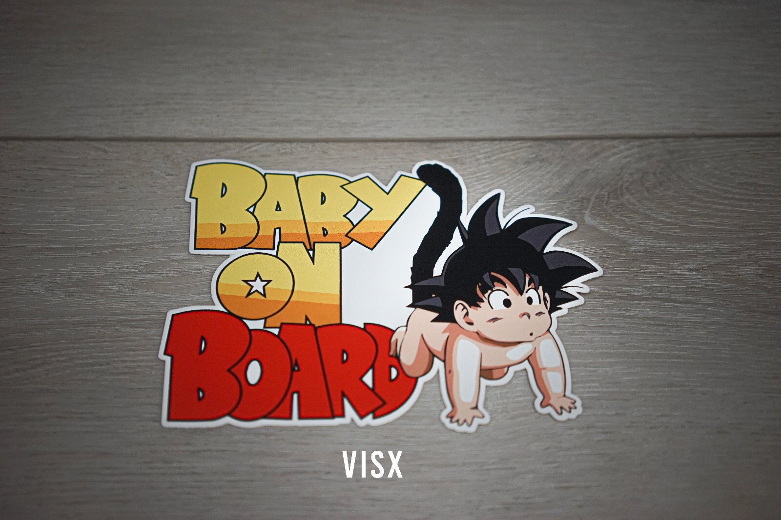 Goku Baby On Board 5″ Bumper Sticker JDM Car Laptop Apple Mac Gohan Tailgate