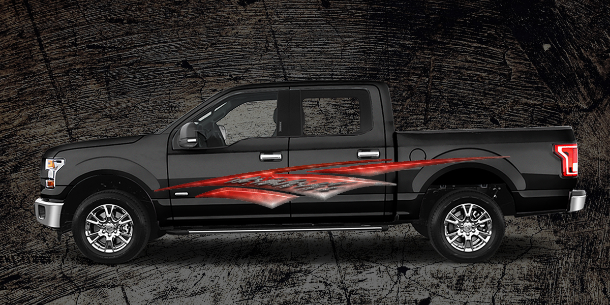 2 Car Truck Trailer Side Decals Graphics Stripes Vinyl #A1R