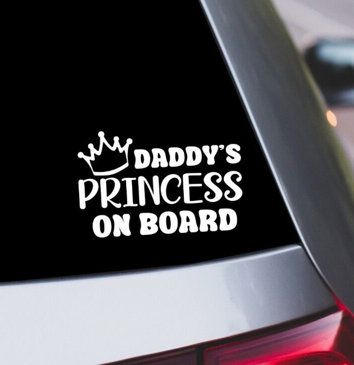 Baby on Board Safety Sticker Princess Car Window Vinyl Decal Free Shipping!