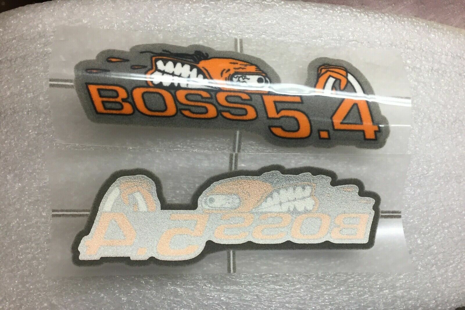 New LA West Conversion 97-03 Ford F-150 Boss 5.4L Iron-on Decals Orange/Gray