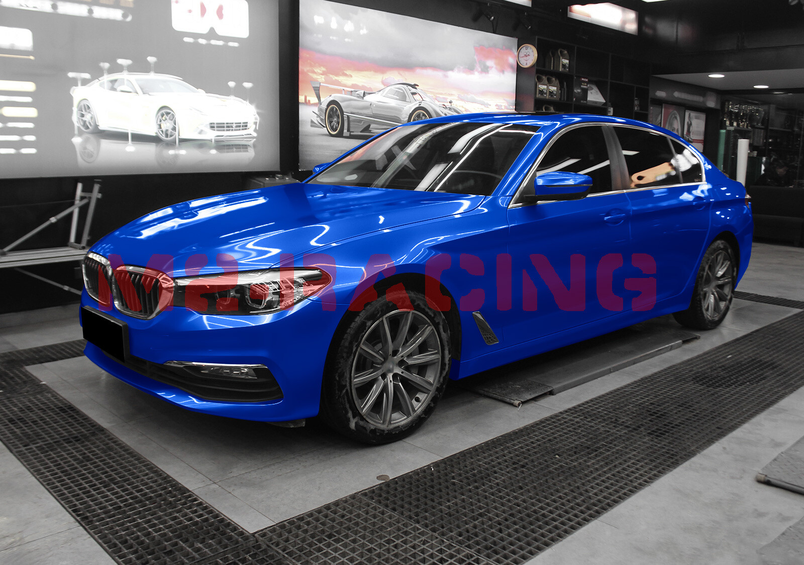 Gloss Metallic Royal Blue Candy Decal Car Vinyl Wrap Film Sticker Sheet Sparkle