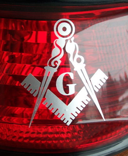 ProSticker 008 (20 Pack) 3″ Masonic Silver Decals Freemason Car Truck Tail Light