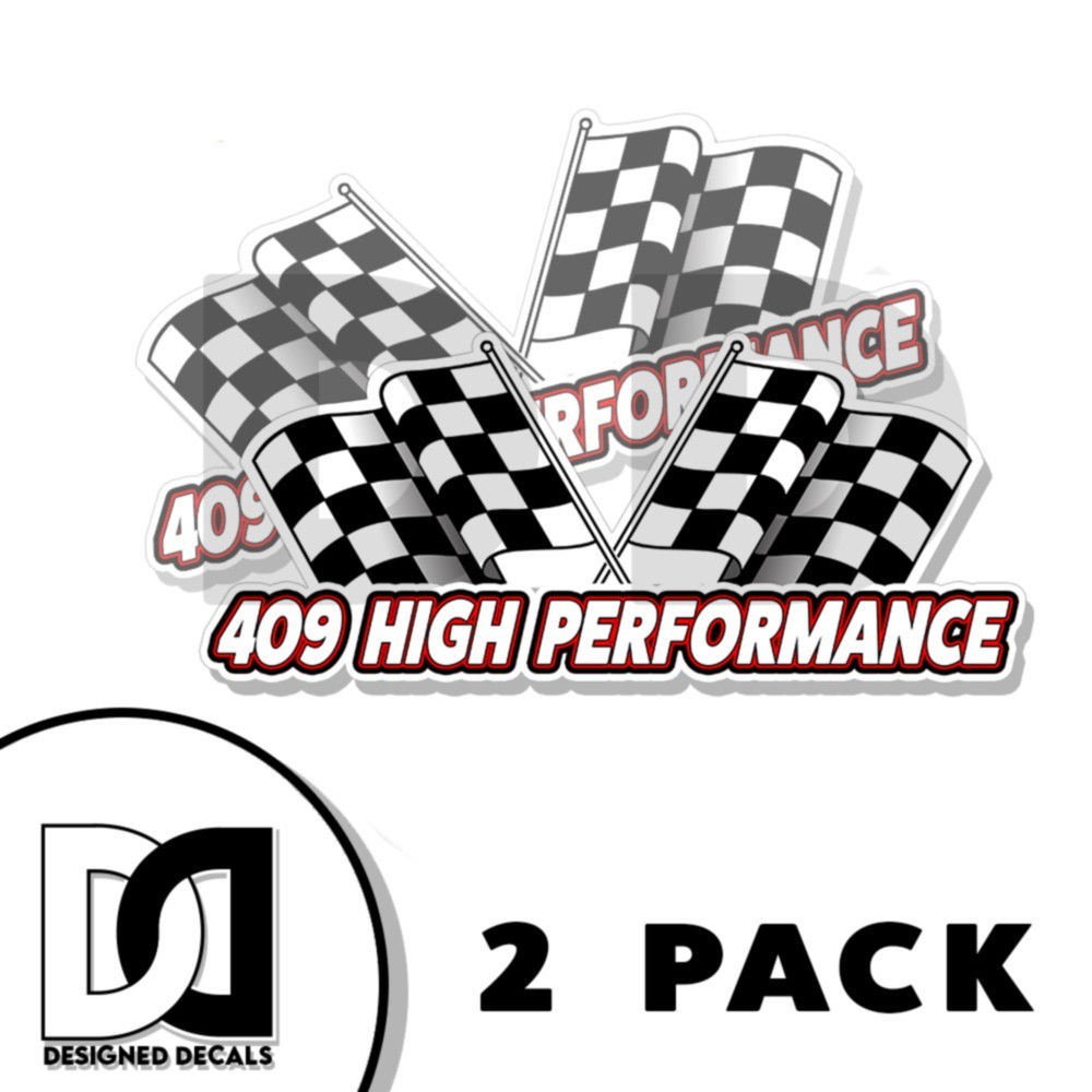409 HIGH PERFORMANCE AIRCLEANER Engine DECAL fits Classic Vintage Muscle Car 2PK