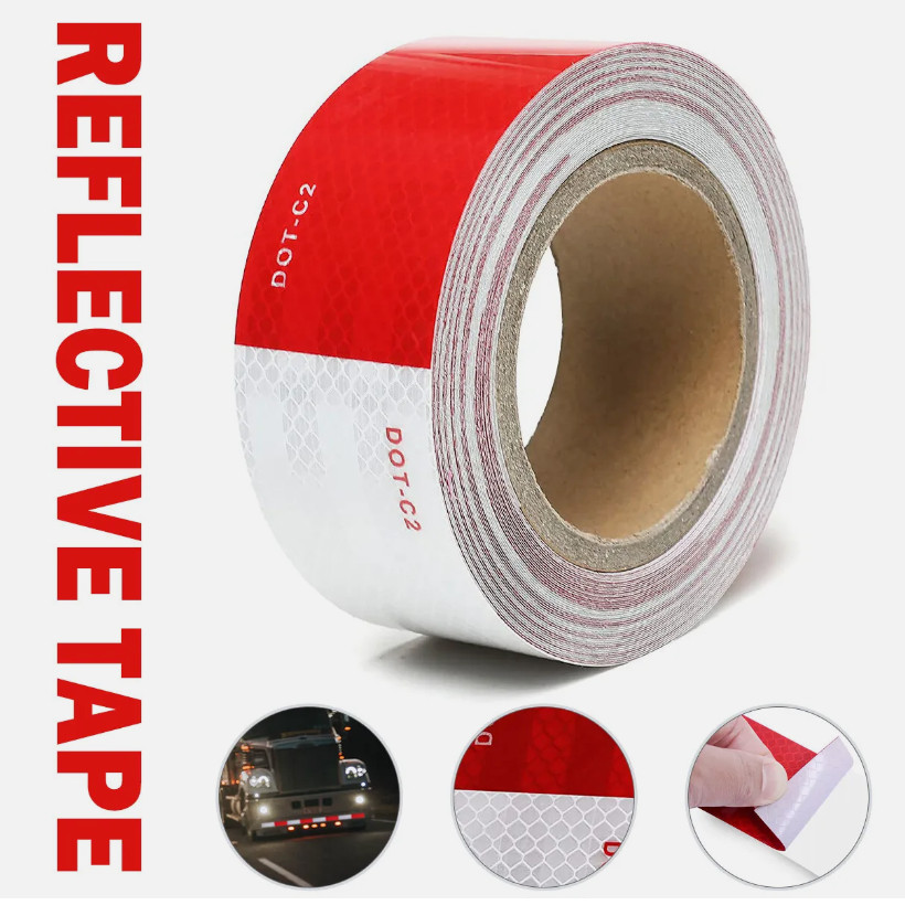 Car Bumper Reflective Stickers Warning Strip Tape Secure Reflector Red Stickers
