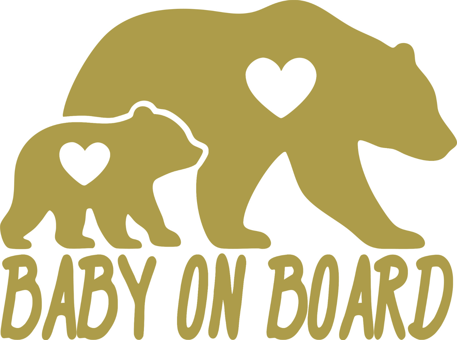 STICKER DAD – Baby on Board (Bears) Die-Cut Vinyl Decal (Size: 6 inch X 4.5 in)