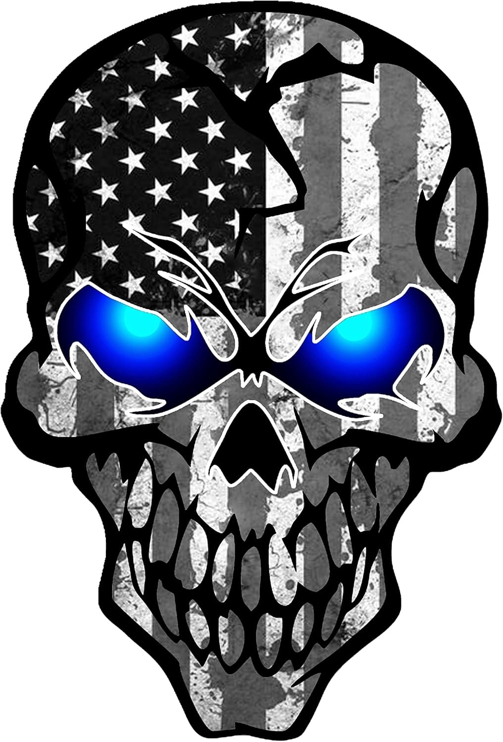 3x Reflective Black American Flag Stickers,Vinyl Car Decals for cars Motorcycle