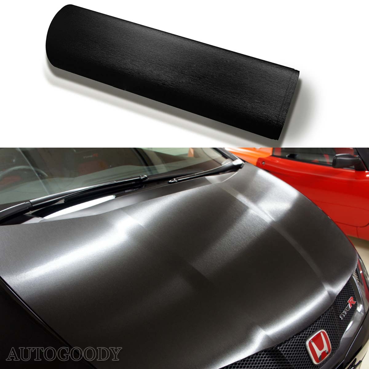 Brushed Aluminum Vinyl Film Brush Metallic Wrap Sticker Bubble Free Air Release