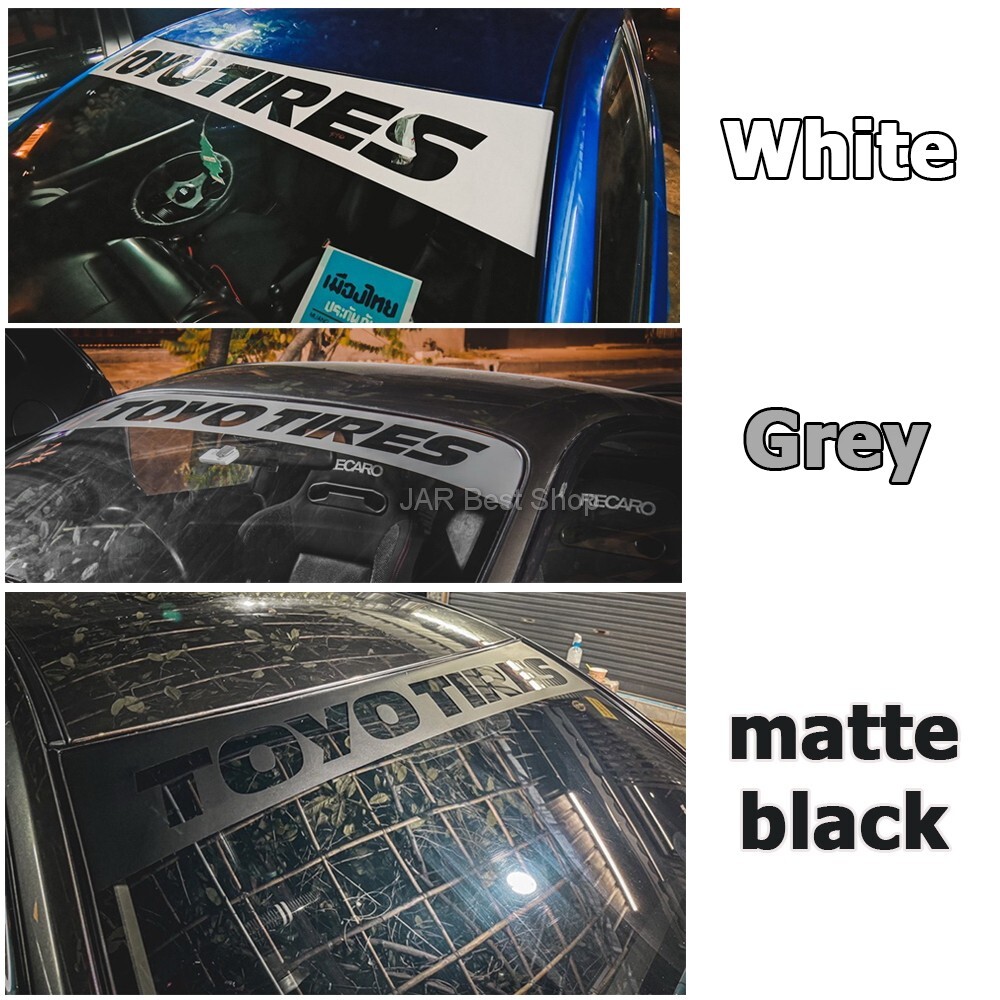 Sticker Windshield Diecut Vinyl TOYO TIRES Type punched letters JDM Style Car Ja