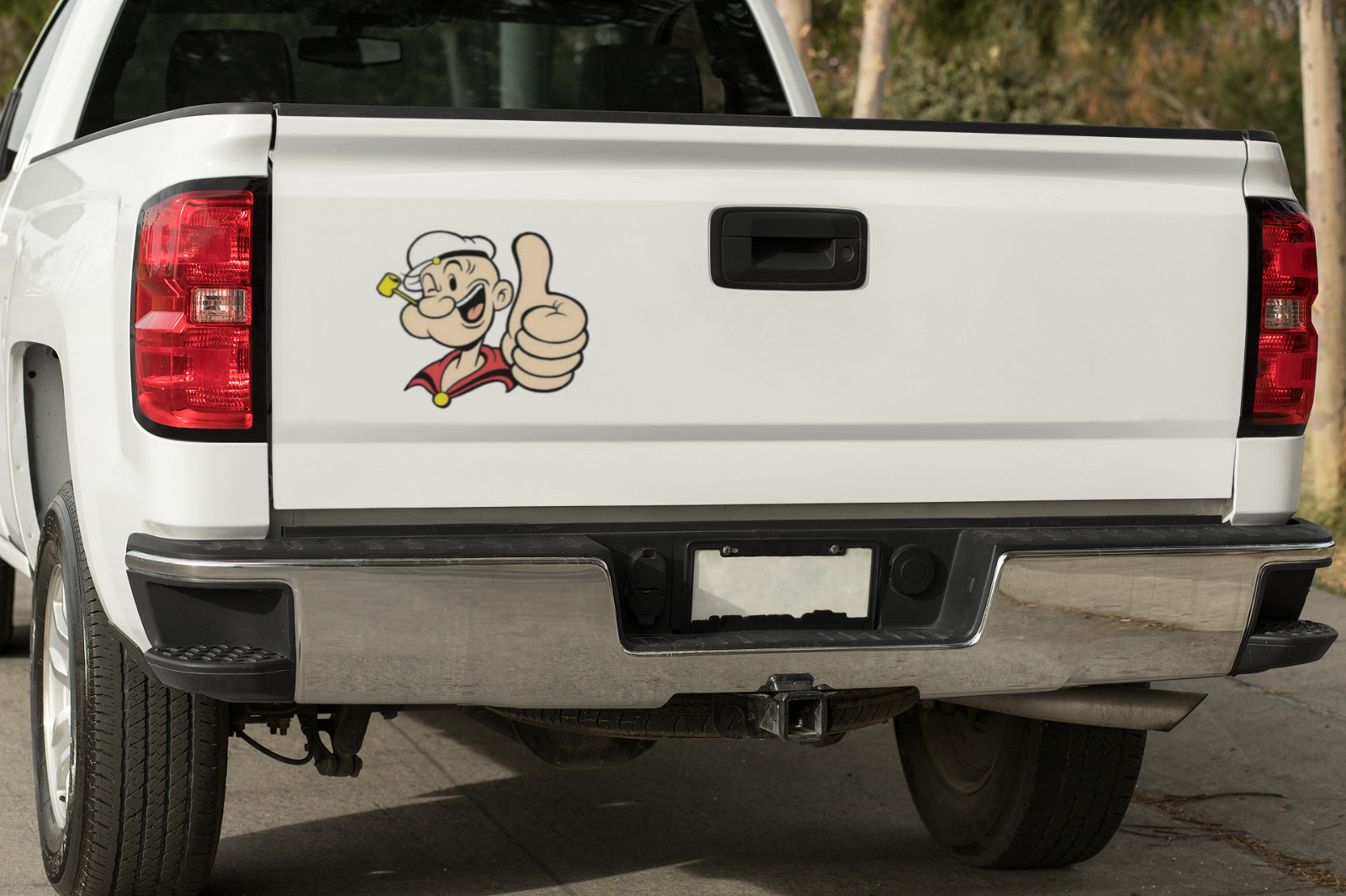 Popeye Thumbs up Car Window Vinyl Decal Laptop Large Graphic Bumper Sticker NEW