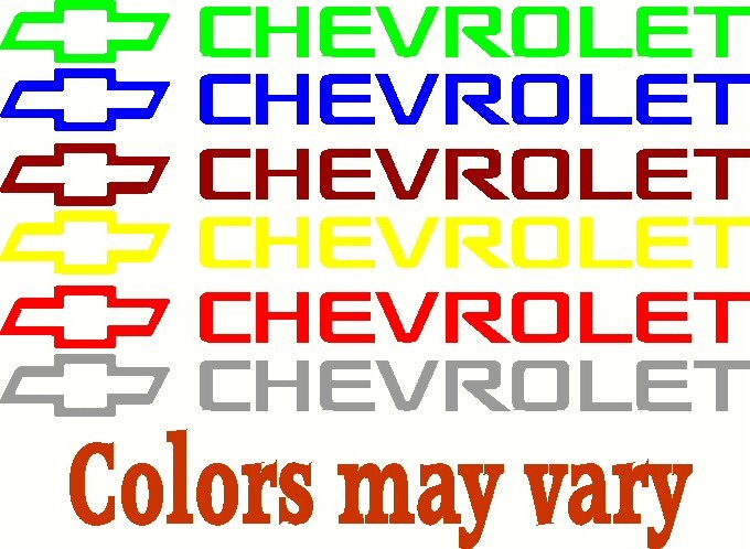 Chevrolet w/emblem Decals BUY 1 GET 3 FREE Chevy Car Truck FREE SHIPPING