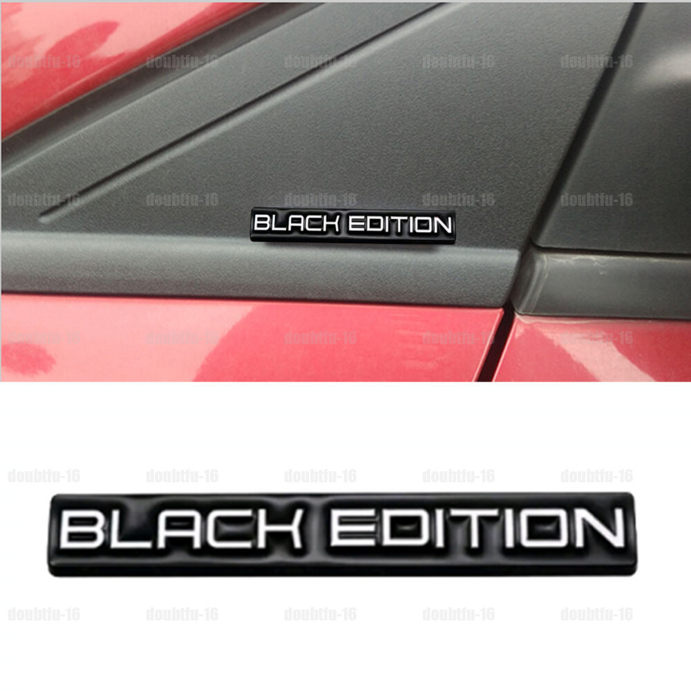 Black Edition Logo Emblem Badge Car Rear Tailgate Decal Sticker Car Accessories