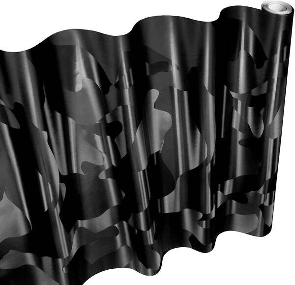 VVivid 2022 VVivid+ Black Stealth Large Camo Vinyl Car Wrap Film | V505
