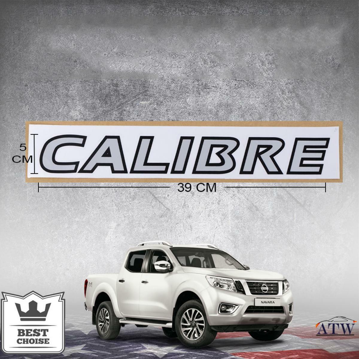 2PCS CALIBRE STICKER DECAL LOGO BADGE SILVER FOR NISSAN NAVARA NP300 11+
