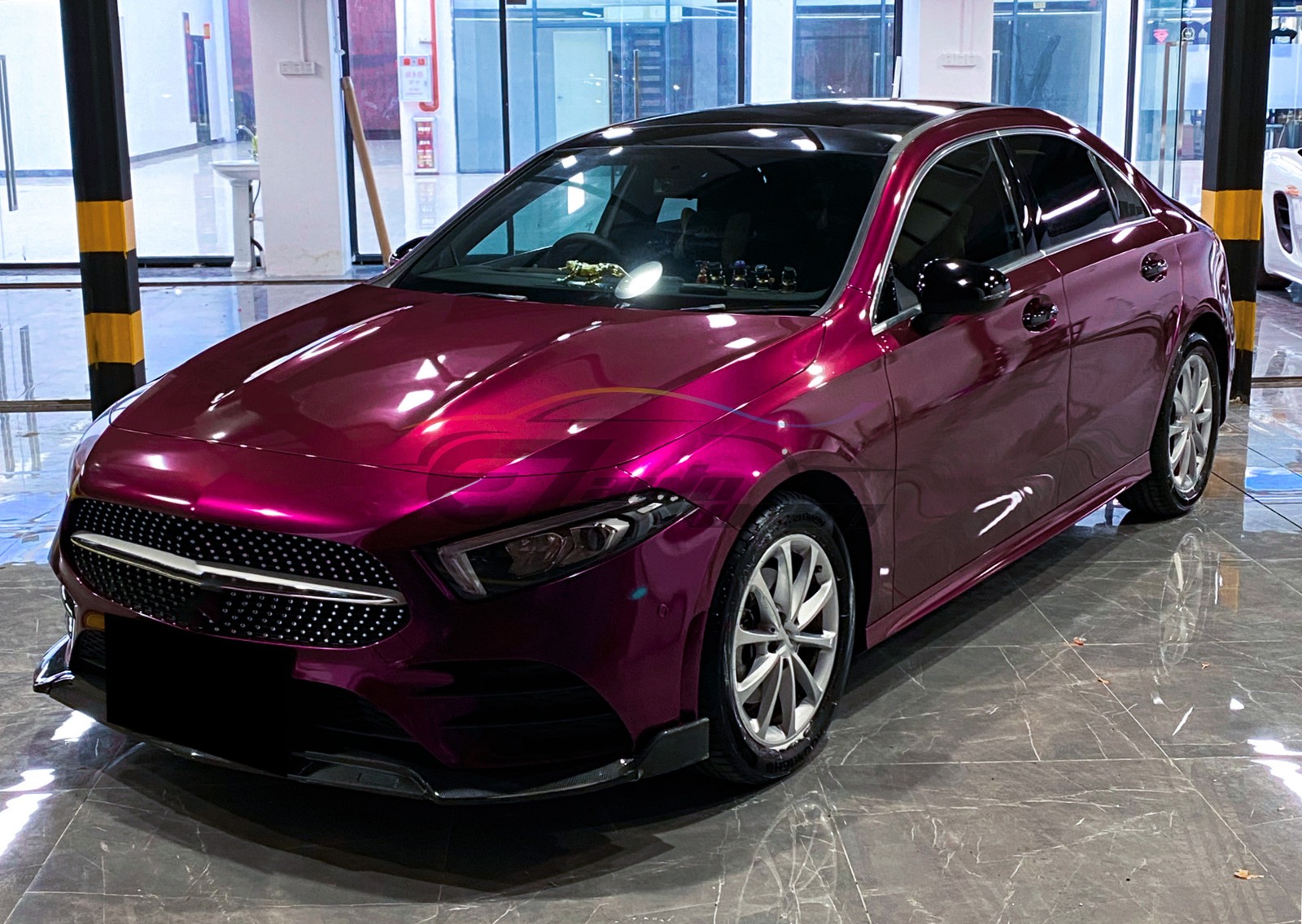 Gloss Metallic Plum Red PPF TPU Paint Protection Film Dry Wet Apply Vinyl Wrap