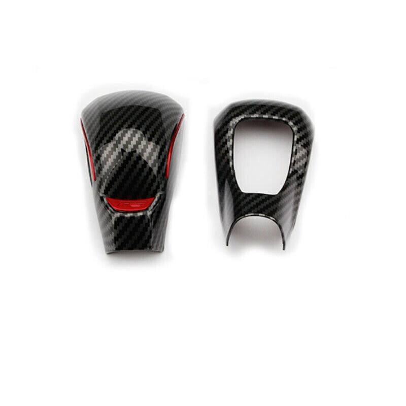 Carbon Fiber Pattern Gear Shift Knob Cover Trim For Chevrolet Blazer 2019-2021