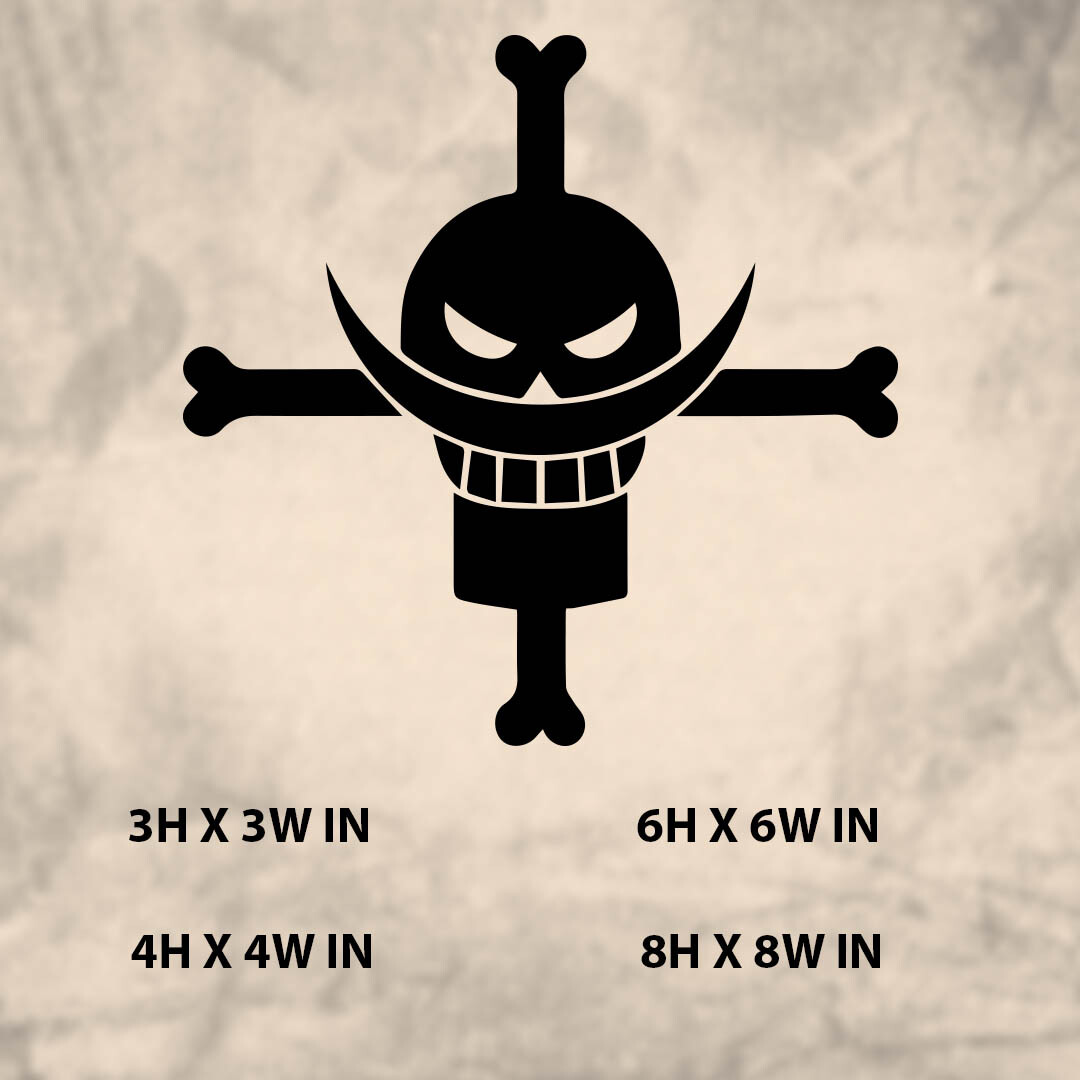 Whitebeard Pirates|One Piece|Anime|Vinyl Sticker |Decal for Window|Laptop|Car