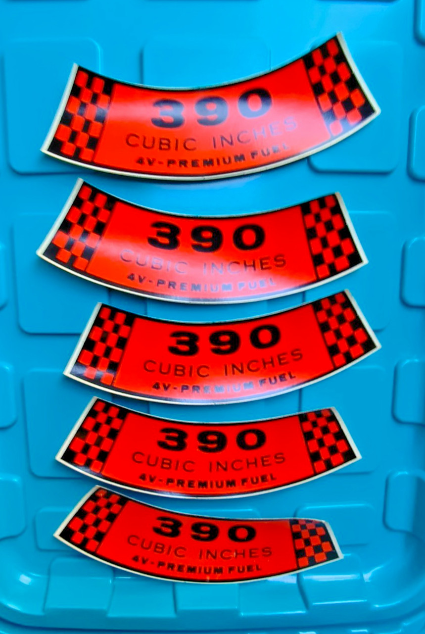 390 air cleaner decals (5) (new)