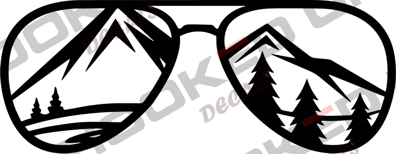 Sunglasses Outdoors Adventure Camping Vinyl Transfer Decal