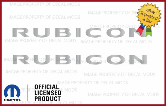 Set of 2: 97 – 06 Jeep Wrangler TJ RUBICON Hood decals stickers Silver Met SJ4T6