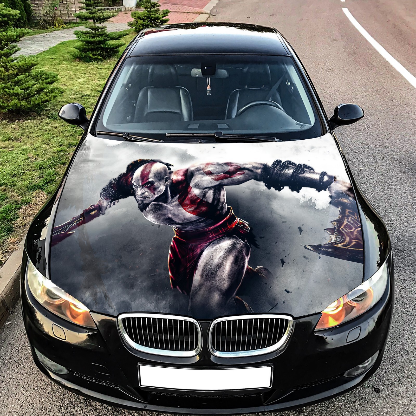 War Car Hood Wrap Decal Vinyl Sticker Full Color Graphic Fit Any Car God 3M