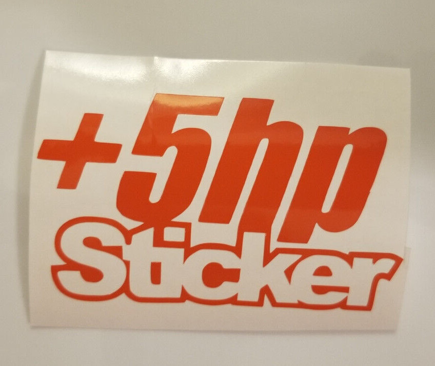 +5HP STICKER funny decal Pick Size and Color race car tool box mechanic sticker