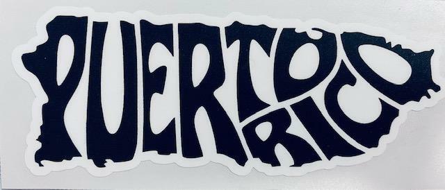 PUERTO RICO FLAG BORICUA ISLAND BLACK DECAL STICKER SOUVENIRS Easy to Install
