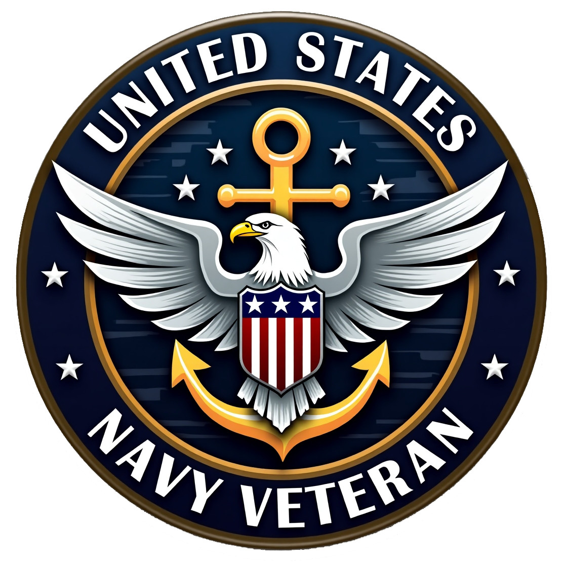 UNITED STATES NAVY VETERAN Decals – Stickers for Car, Laptop,