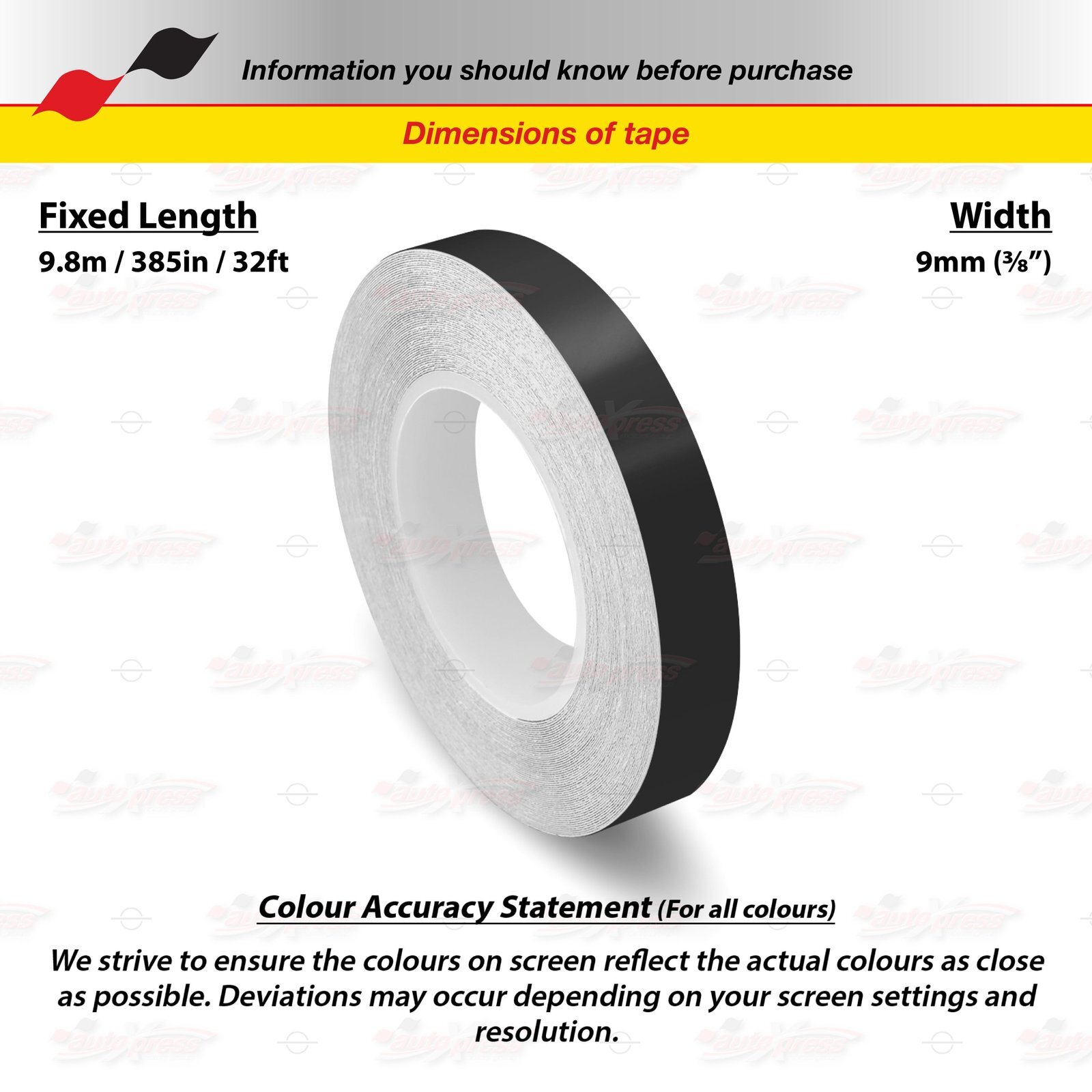 MATTE BLACK 3/8″ PIN STRIPE Car Model Motorcycle Decal TAPE Vinyl Sticker 9mm