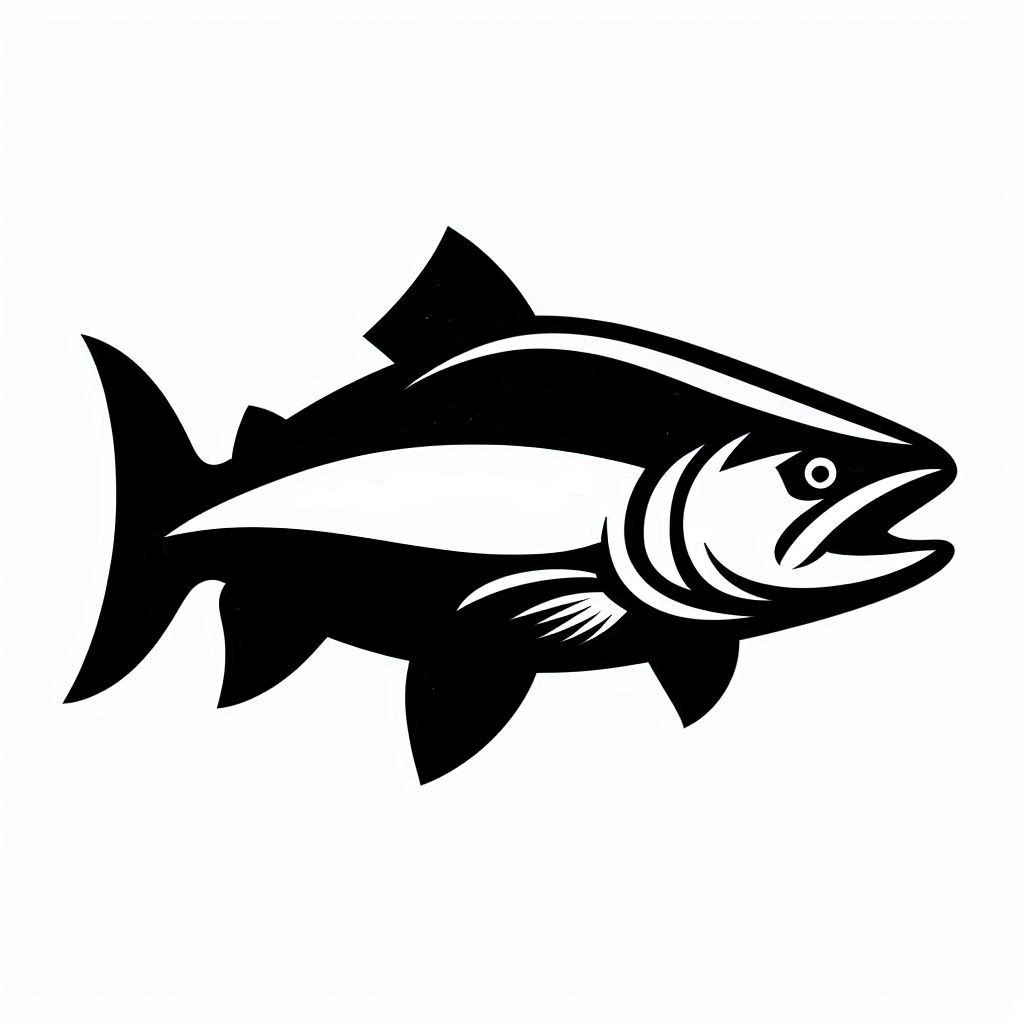 Big Salmon Trout Fish Fishing Outdoors Vinyl Decal Sticker Left Right or Pair