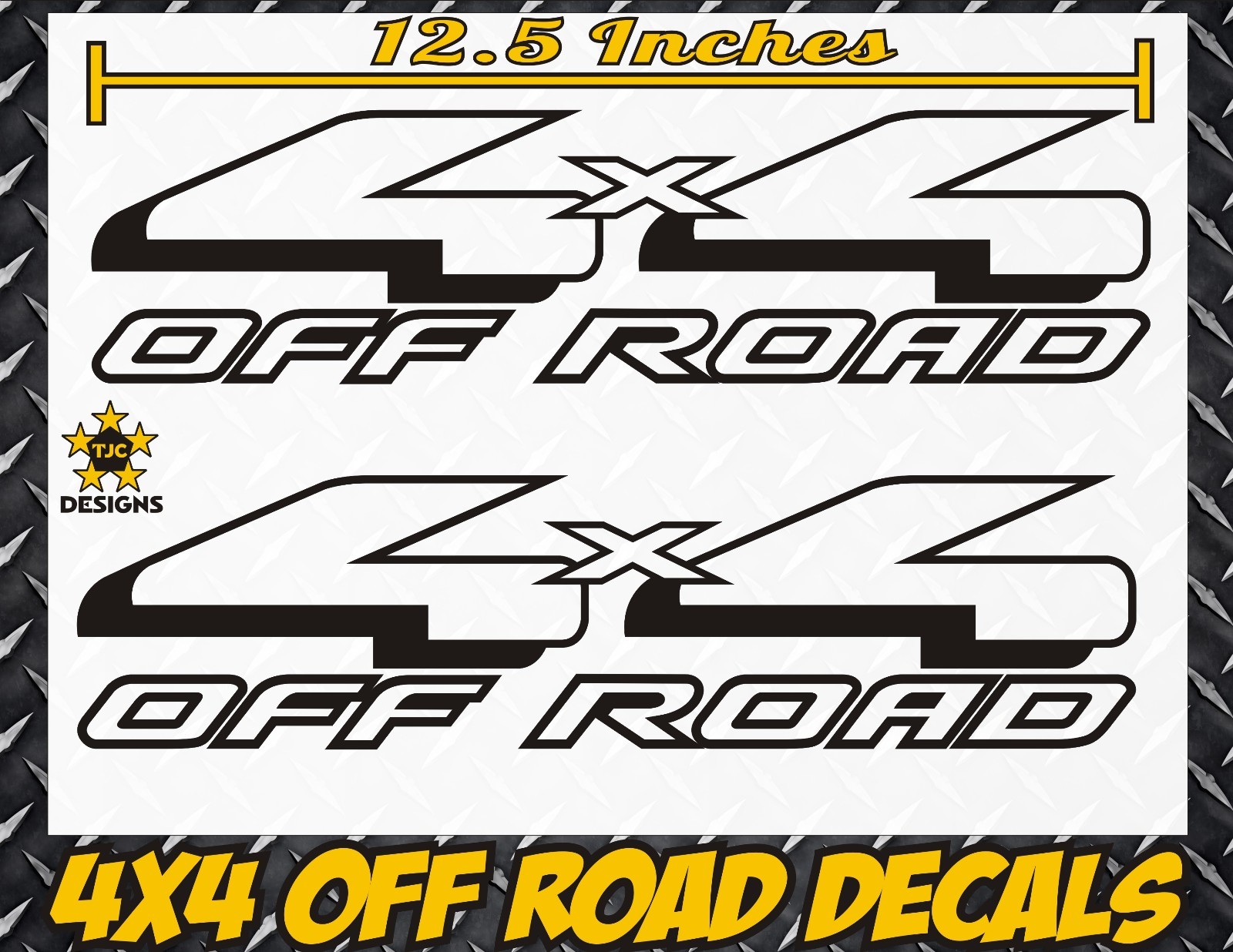 4×4 Off Road Truck Bed Decal Set MATTE BLACK for Ford F-150, Super Duty, Ranger