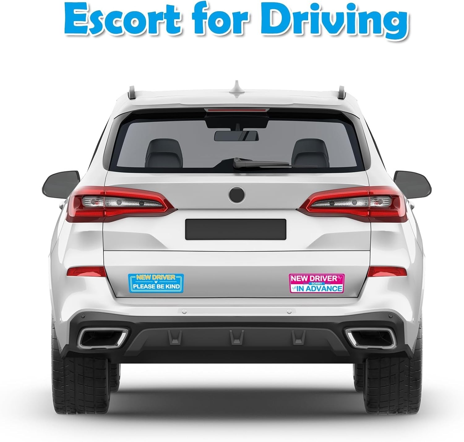 4 Pcs Student Driver Magnetic Car Stickers – Bright Reflective Safety Signs