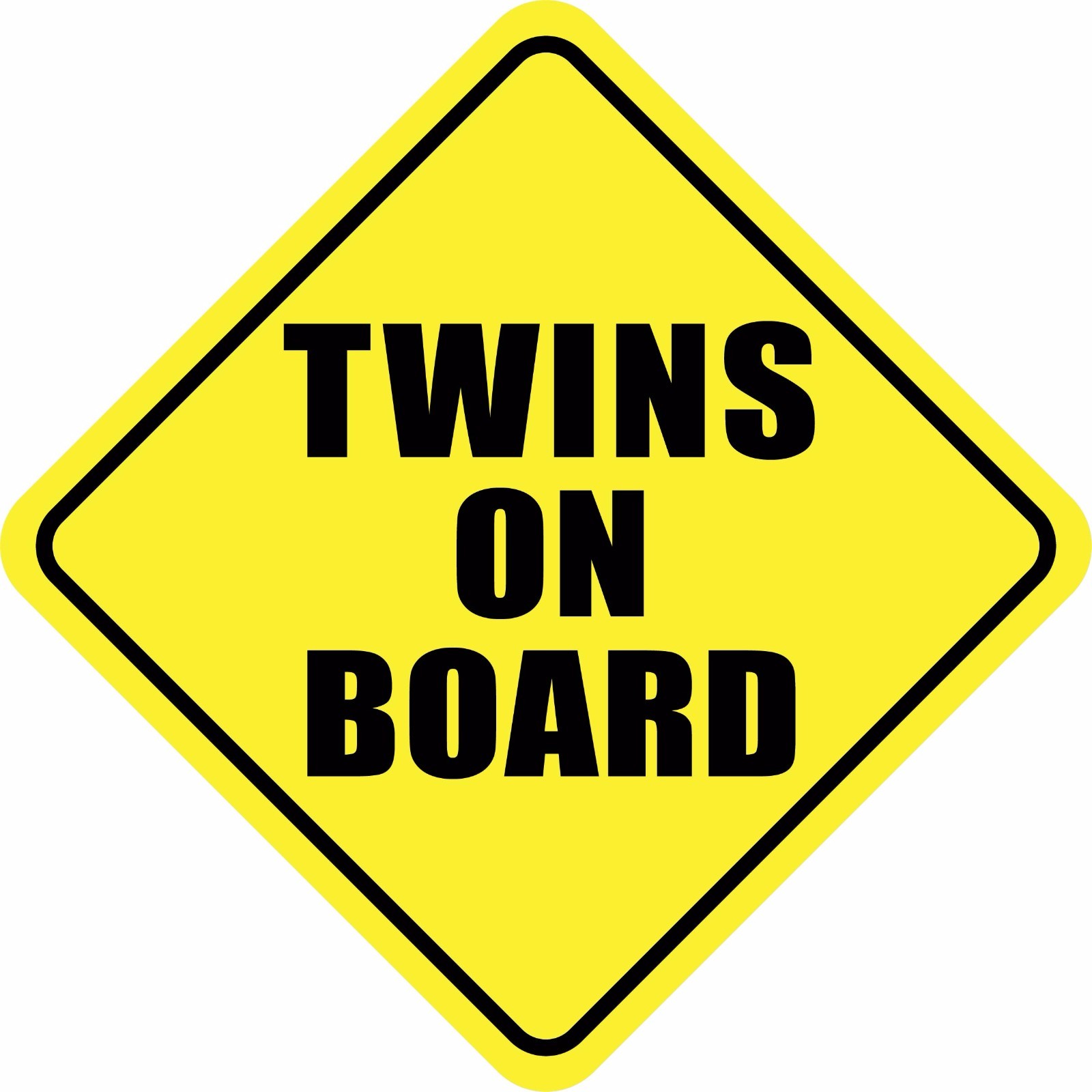 TWINS ON BOARD STICKER DECAL BABY BABIES SIGN MADE IN USA Buy 2, get 3rd FREE