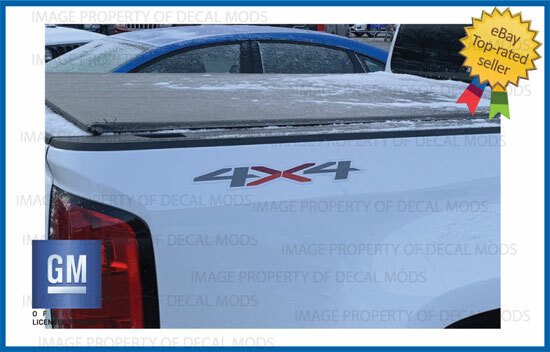 Set of 2 – 2020 4×4 Decals Stickers Parts Chevy Colorado red gray GM FG5A1