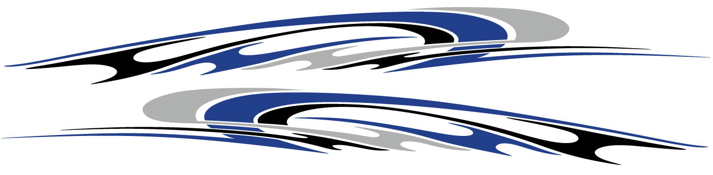 2 RV Car Truck Trailer Side Accent Decals Graphics Stripes Vinyl PB751