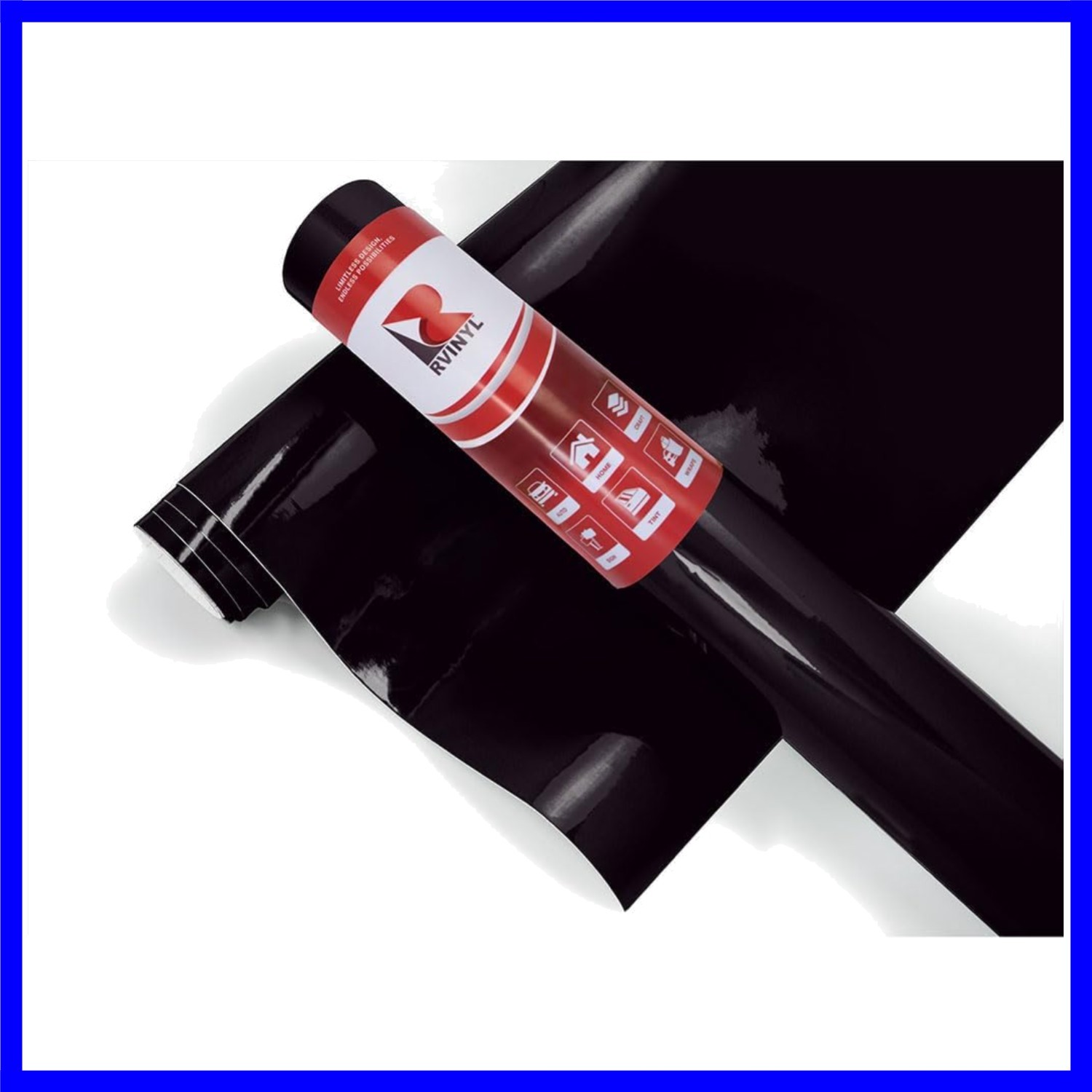 2080 Series G12 Gloss Black – 5ft x 1ft – 5sq ft – Dual Cast Thick Vinyl Car …