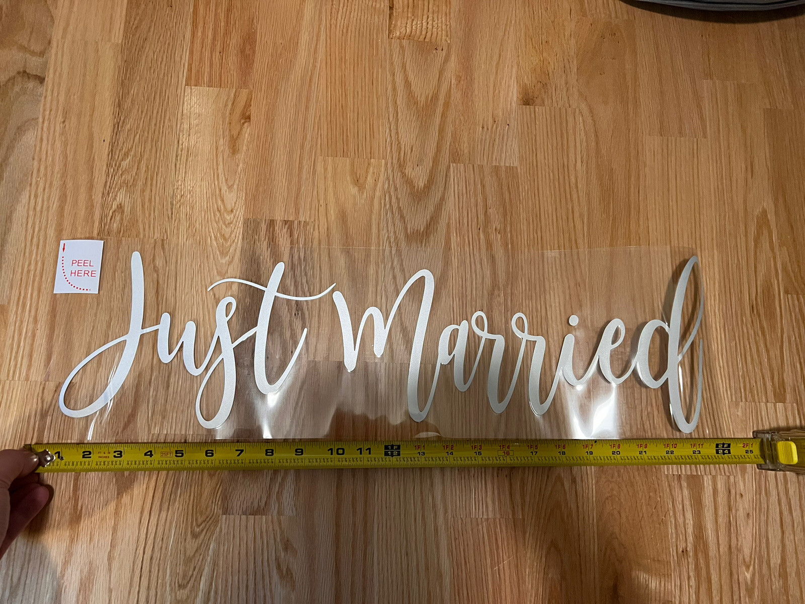 ‘Just Married’ Car Window Decal Brand New Marriage Newlyweds Still In Package