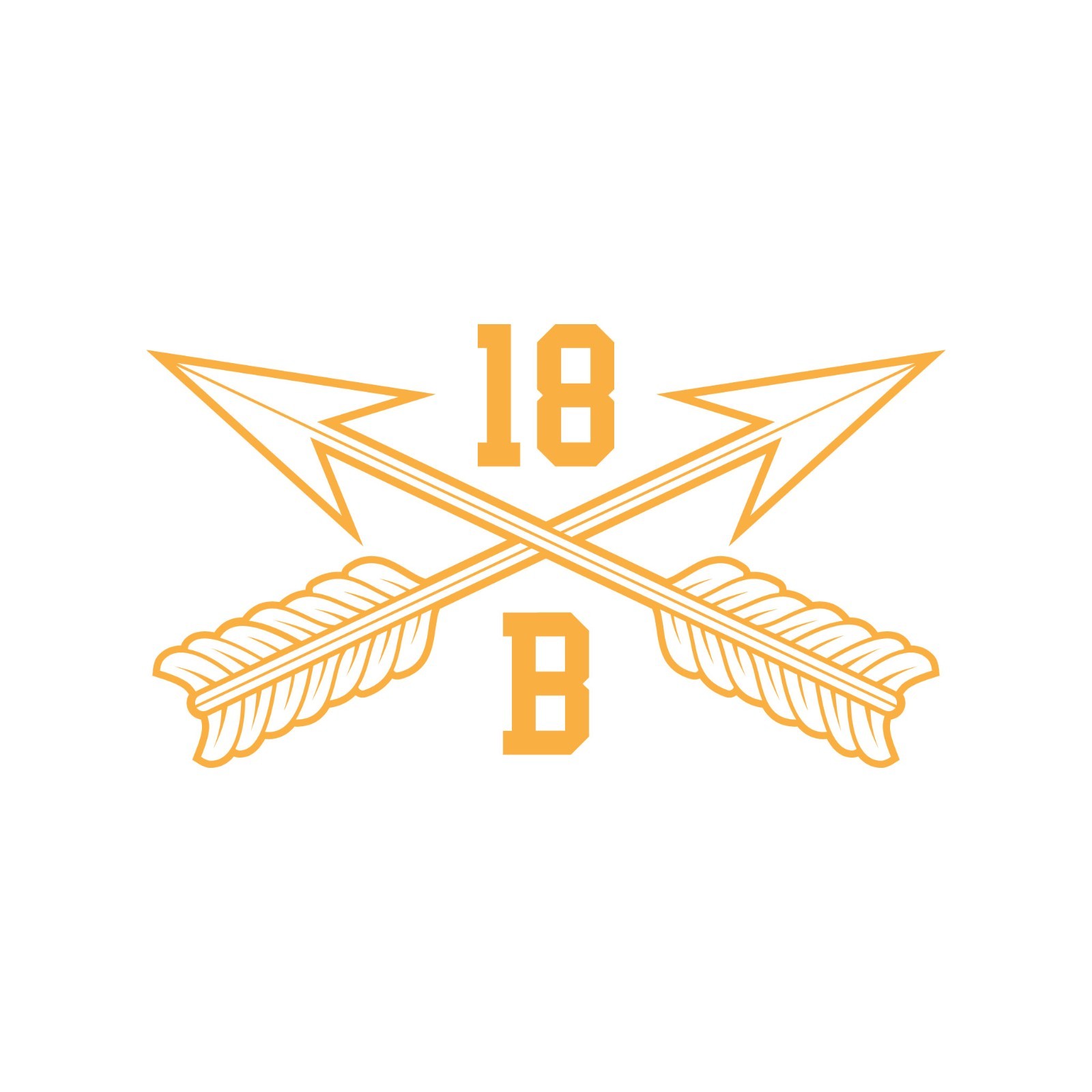 Army MOS 18B Special Forces Weapons Sergeant Crossed Arrows Decal 3″ x 5.5″