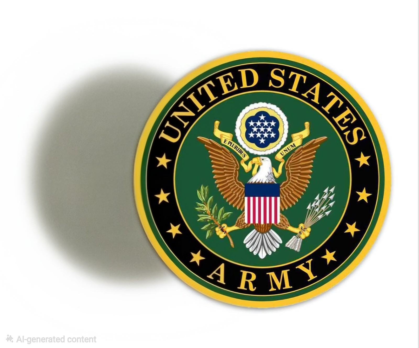 United States Army Emblem Decal Sticker 3.5 Inch x 3.5 Inch USA Made Vinyl Decal
